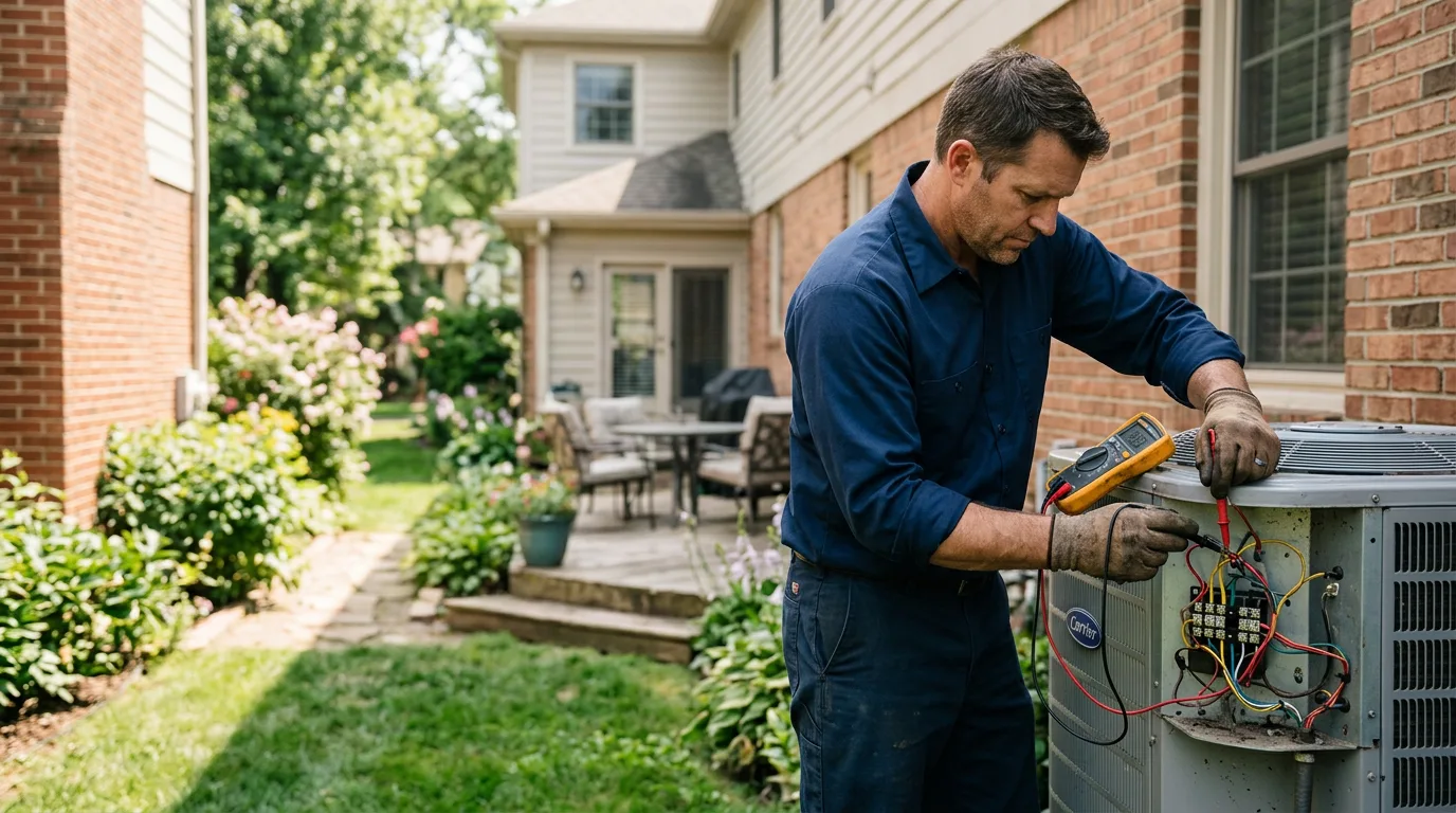 HVAC technician working near Midwest City, OK